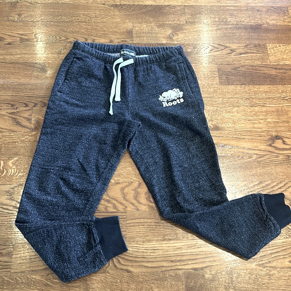 Roots ladies dark heather grey joggers